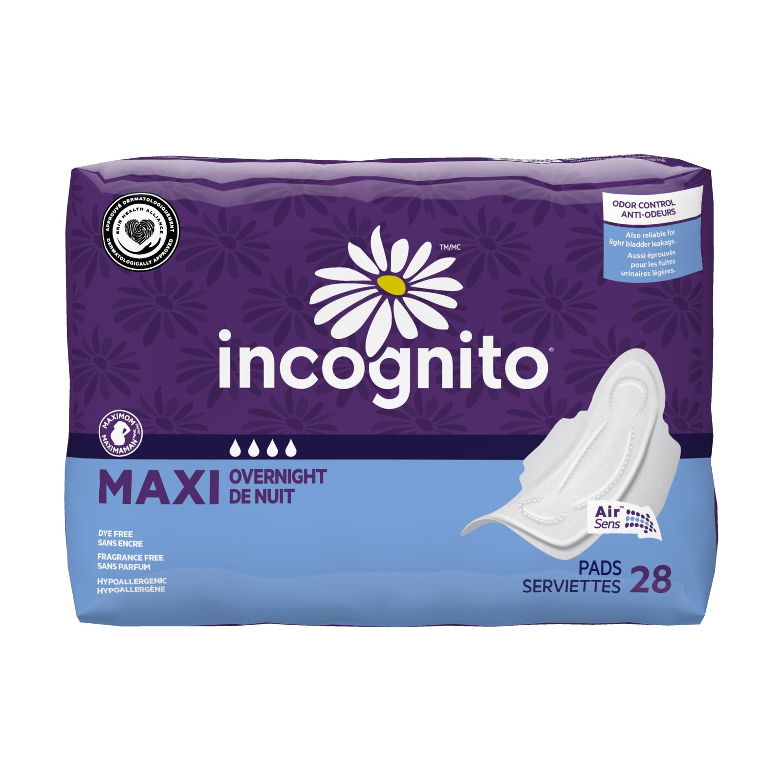 First Quality Incognito Maxi with Wings Overnight Pads