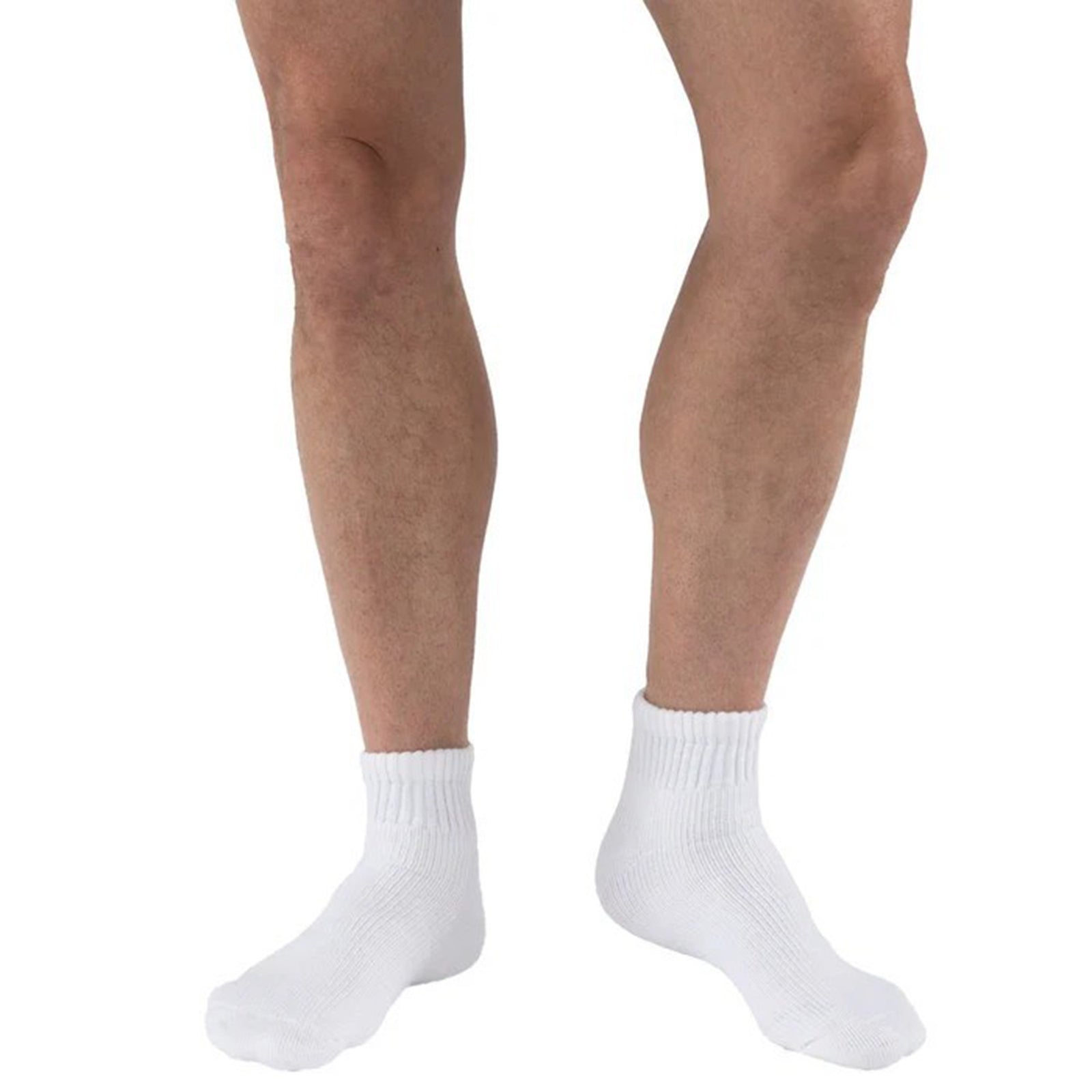 BSN Medical Sensifoot Diabetic Mini Crew Socks, White, Large (8-15), 2 Pairs