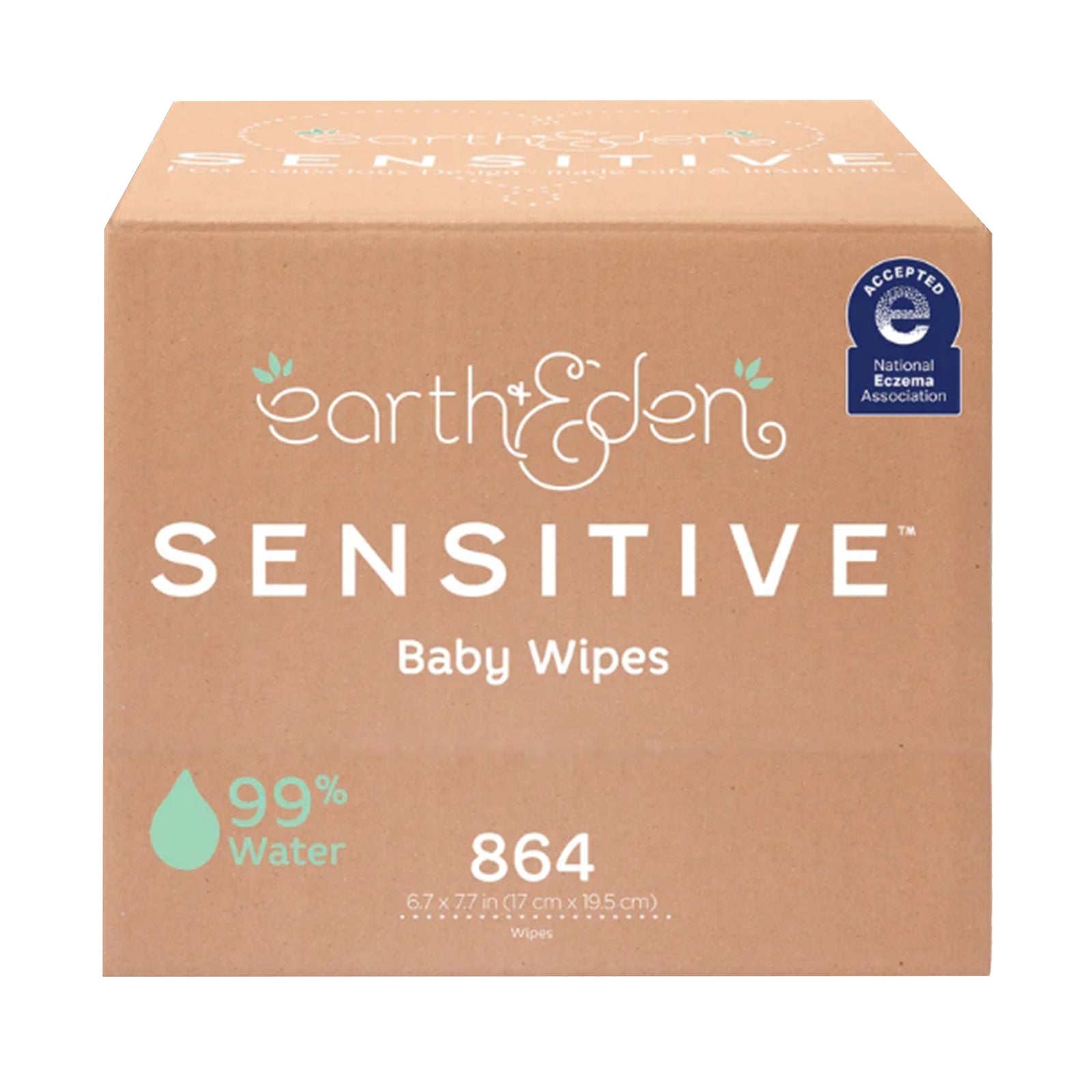 Earth & Eden Sensitive Baby Wipes Soft Pack Unscented