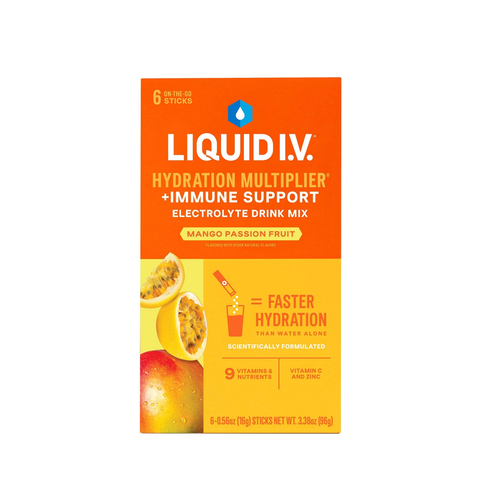Liquid I.V. Hydration Multiplier + Immune Support, Mango Passionfruit