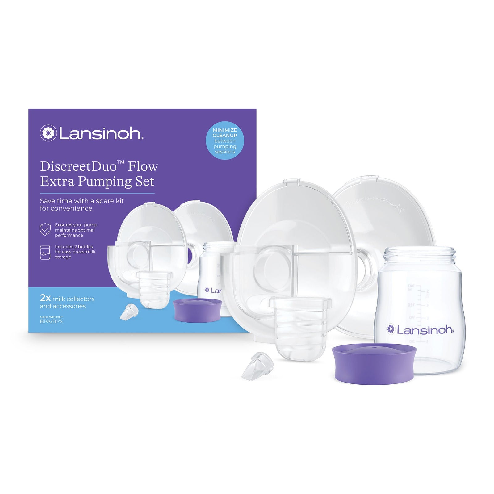 Lansinoh DiscreetDuo Flow Extra Pumping Set