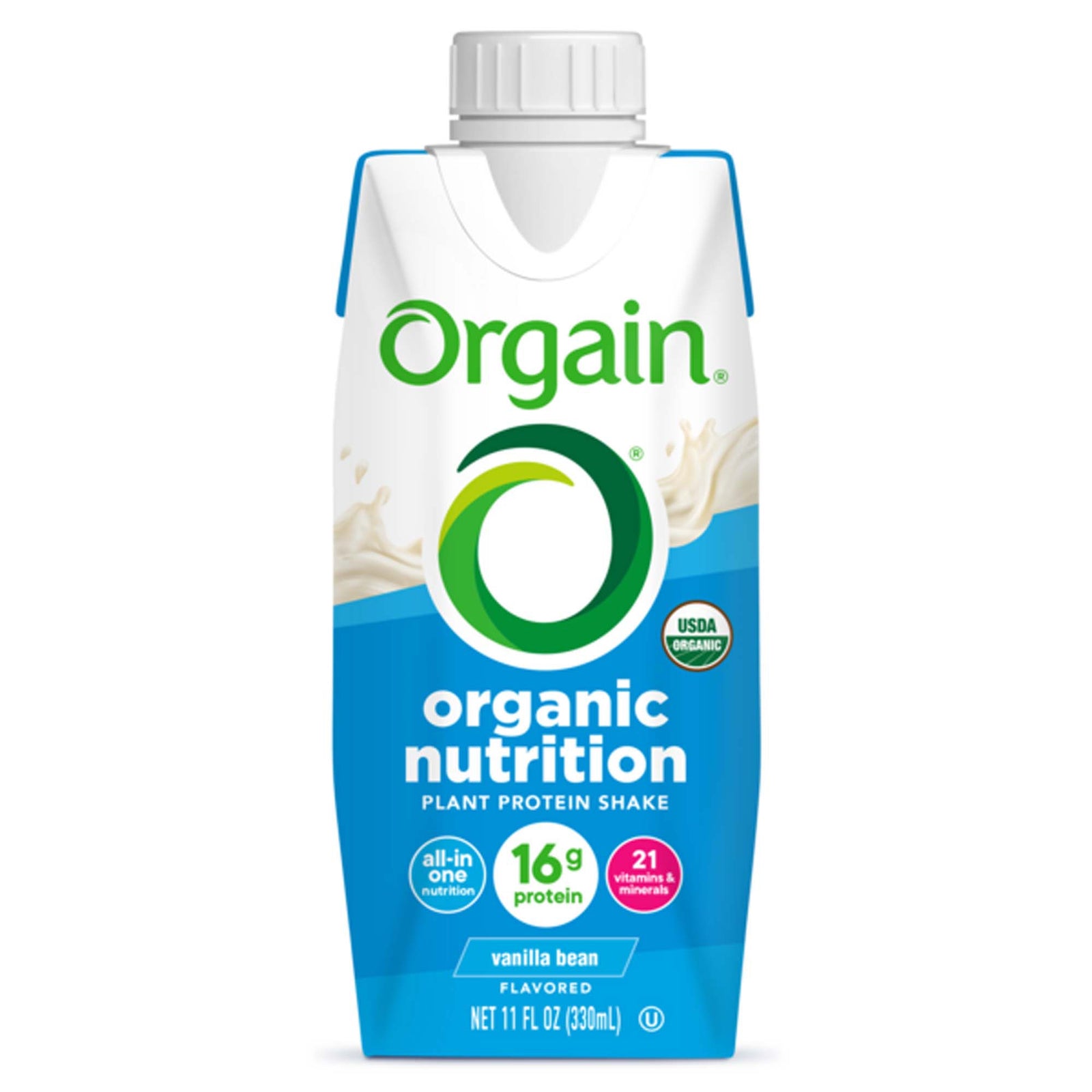 Orgain Organic Nutrition Shake, Sweet Vanilla Bean, 330 mL