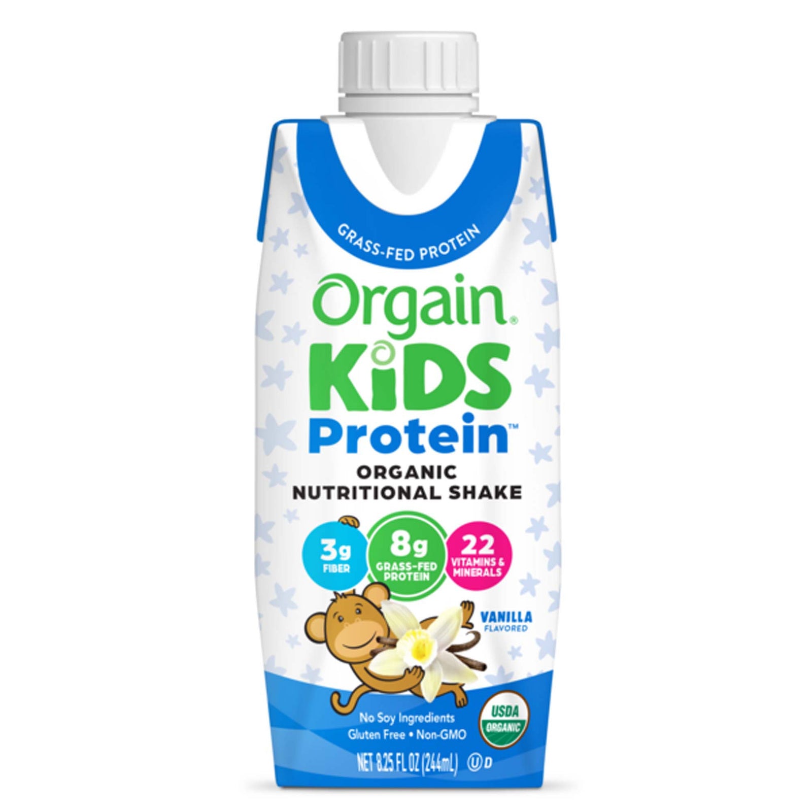 Orgain Kids Protein Organic Nutritional Shake, Vanilla, 224 mL