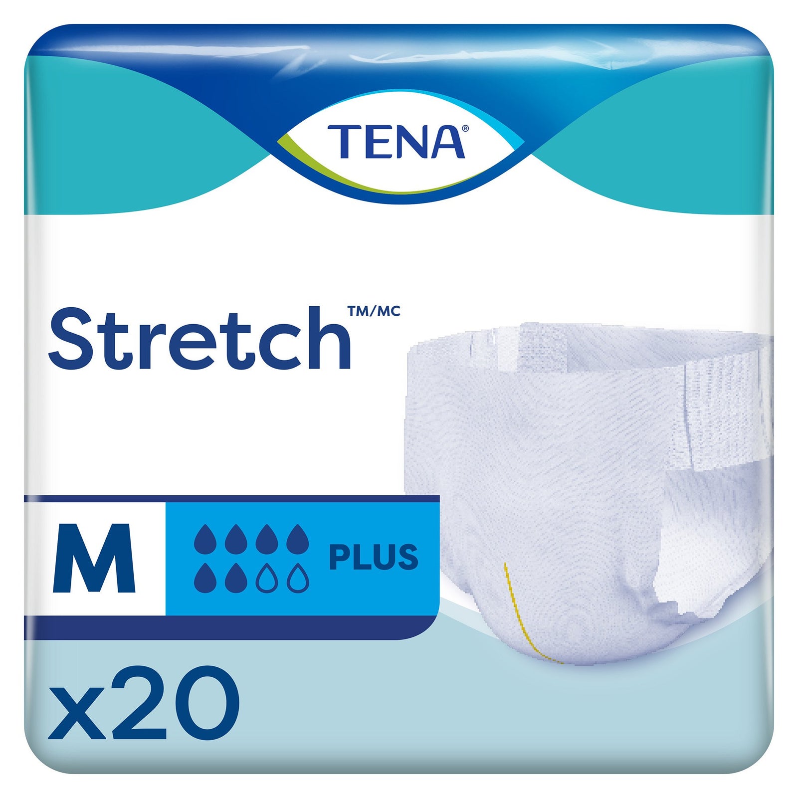 Tena Stretch Plus Incontinence Brief, Medium/Regular