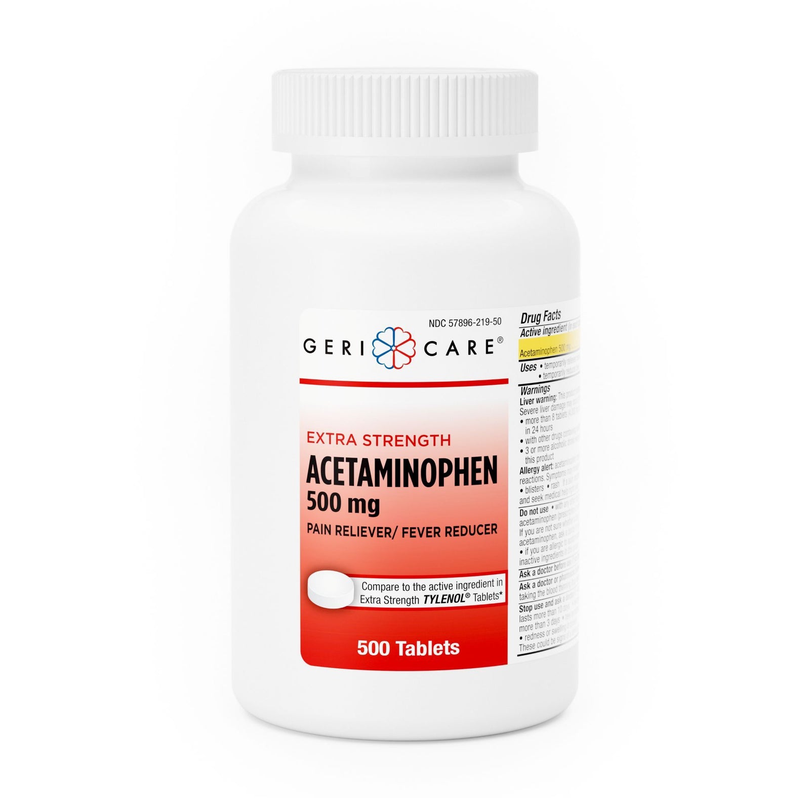Geri-Care Acetaminophen 500 mg Tablets