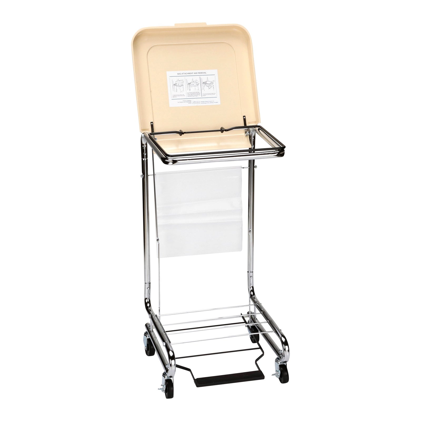 McKesson MedSurg Foot Pedal Hamper, White