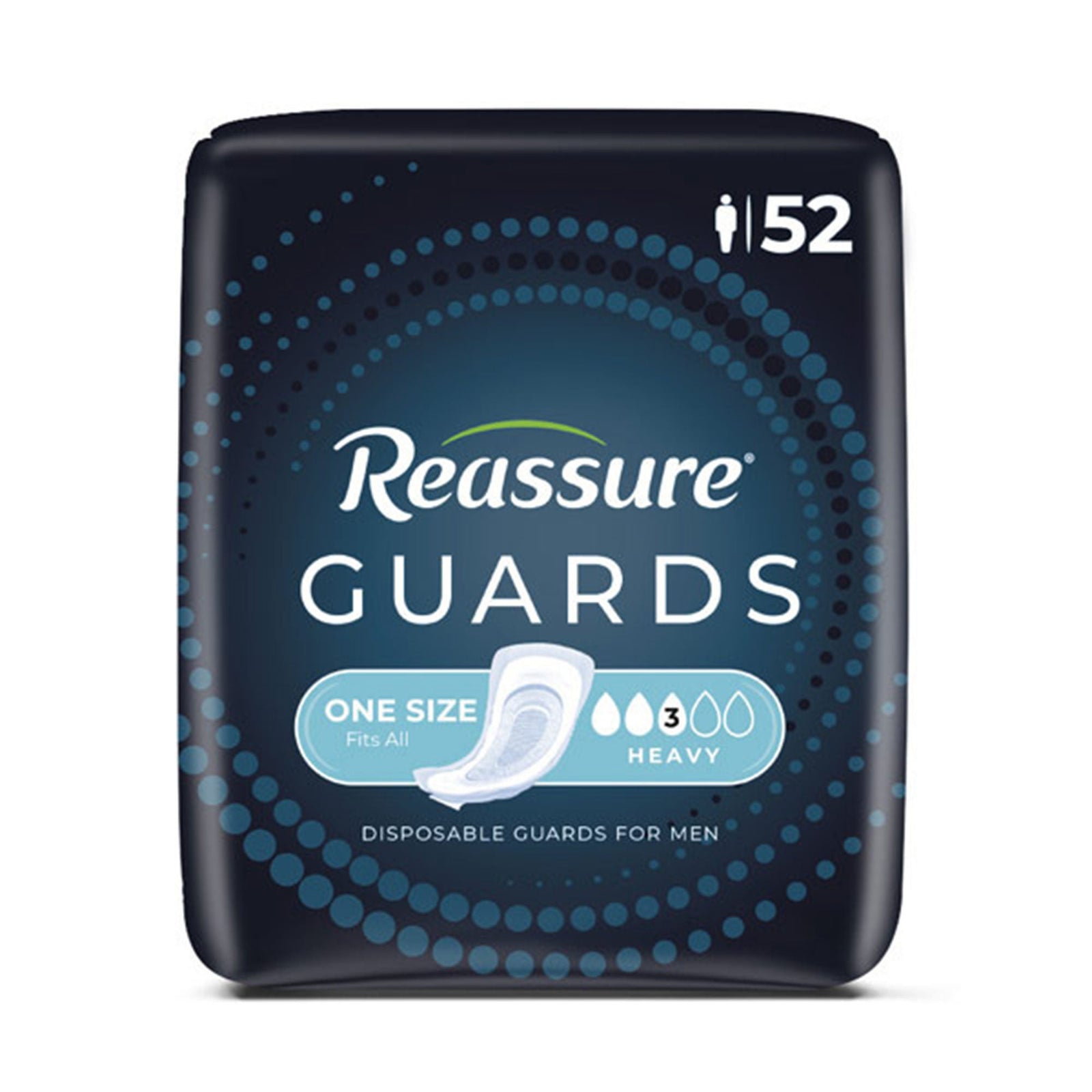 Reassure Guards for Men, Heavy Absorbency, 4.5 x 10 Inch