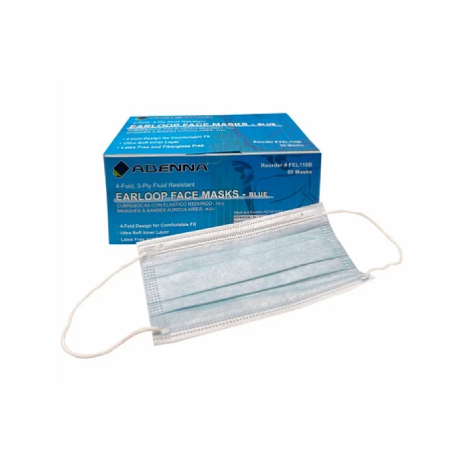 Acute Care Pharmaceuticals 3-Fold Medical Grade Face Mask with Earloops