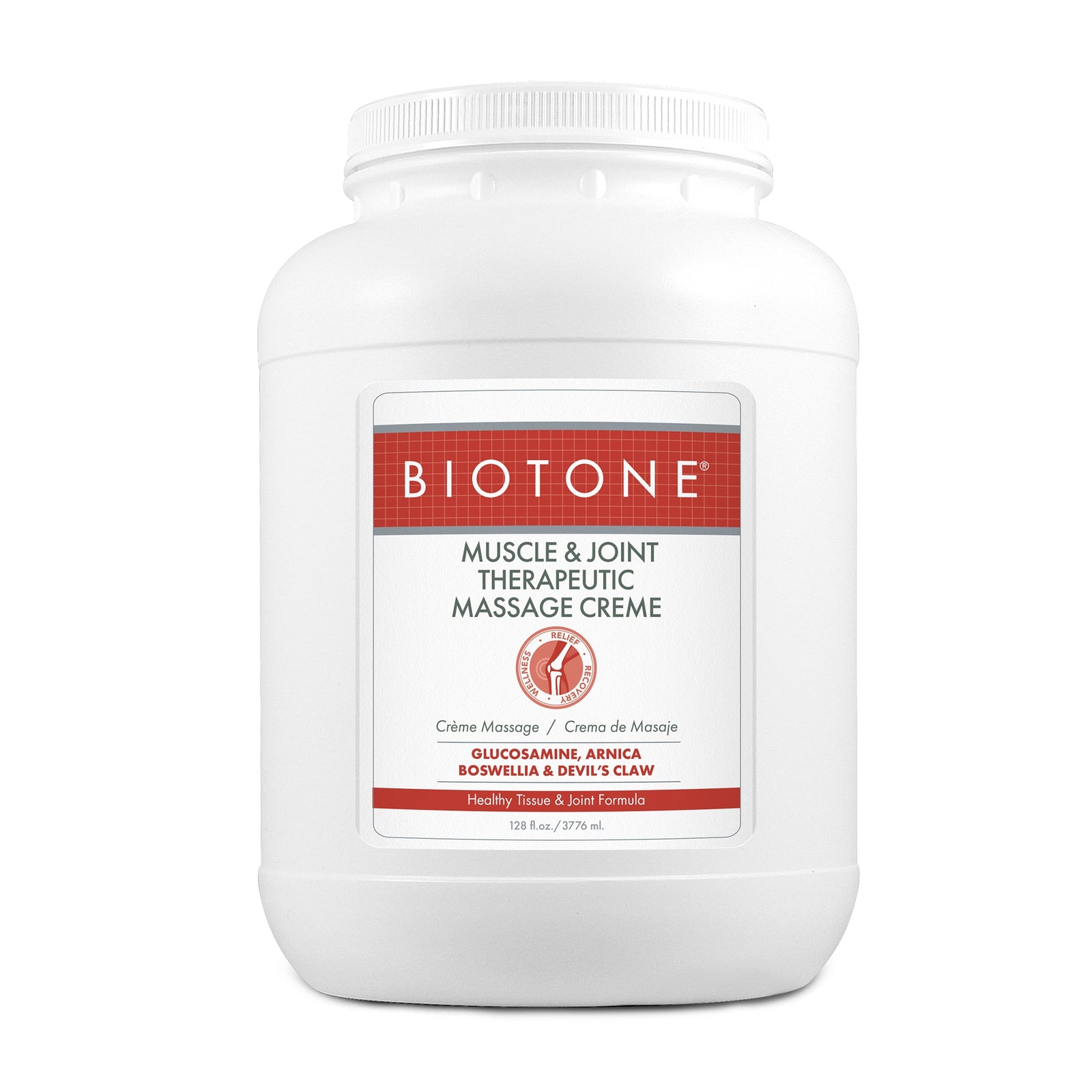 Massage Treatment BIOTONE Muscle & Joint Relief 1 gal. Jar Creme