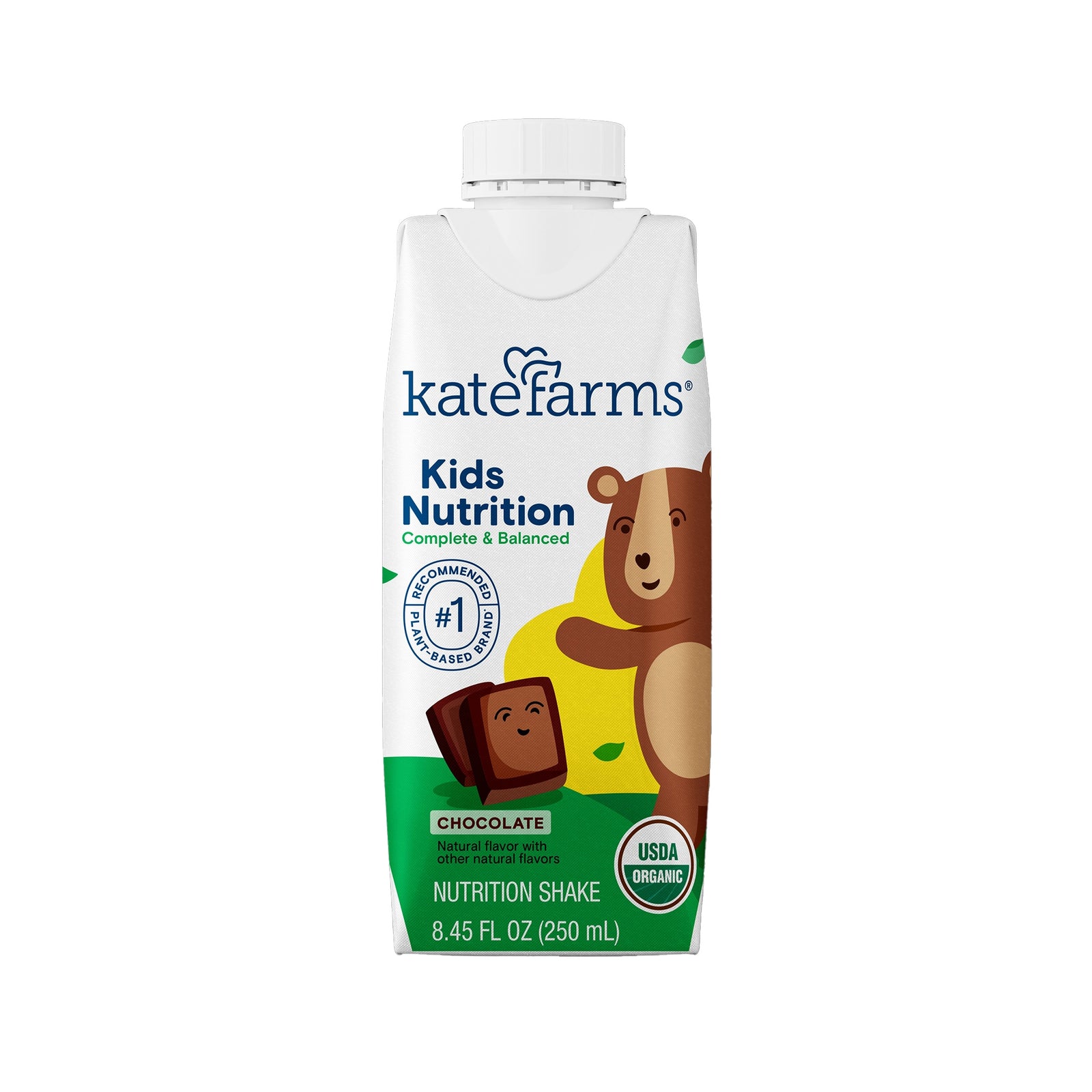 Kate Farms Pediatric Organic Chocolate Nutrition Supplement, 250 mL