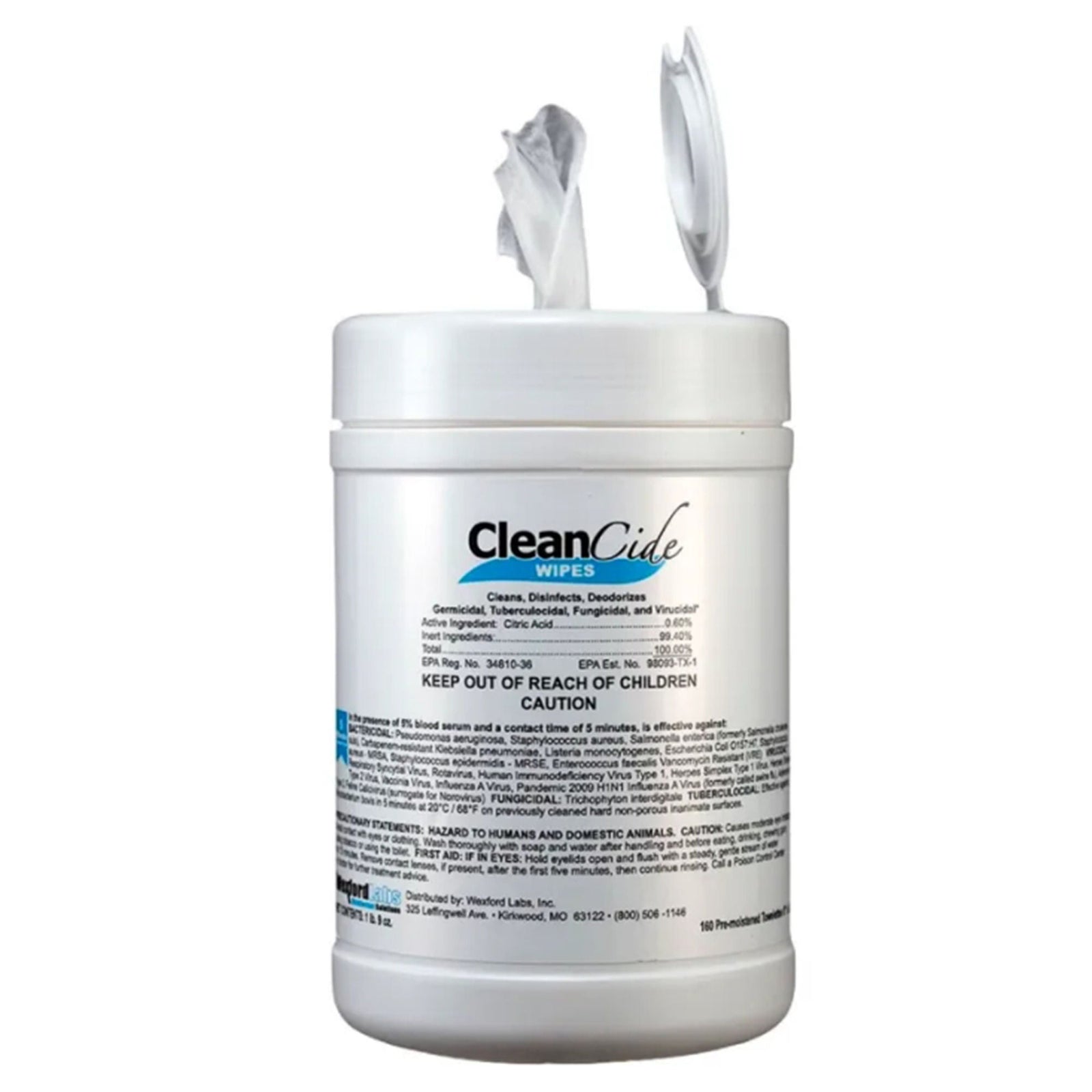 Wexford Labs Cleancide SM Disinfectant Wipes