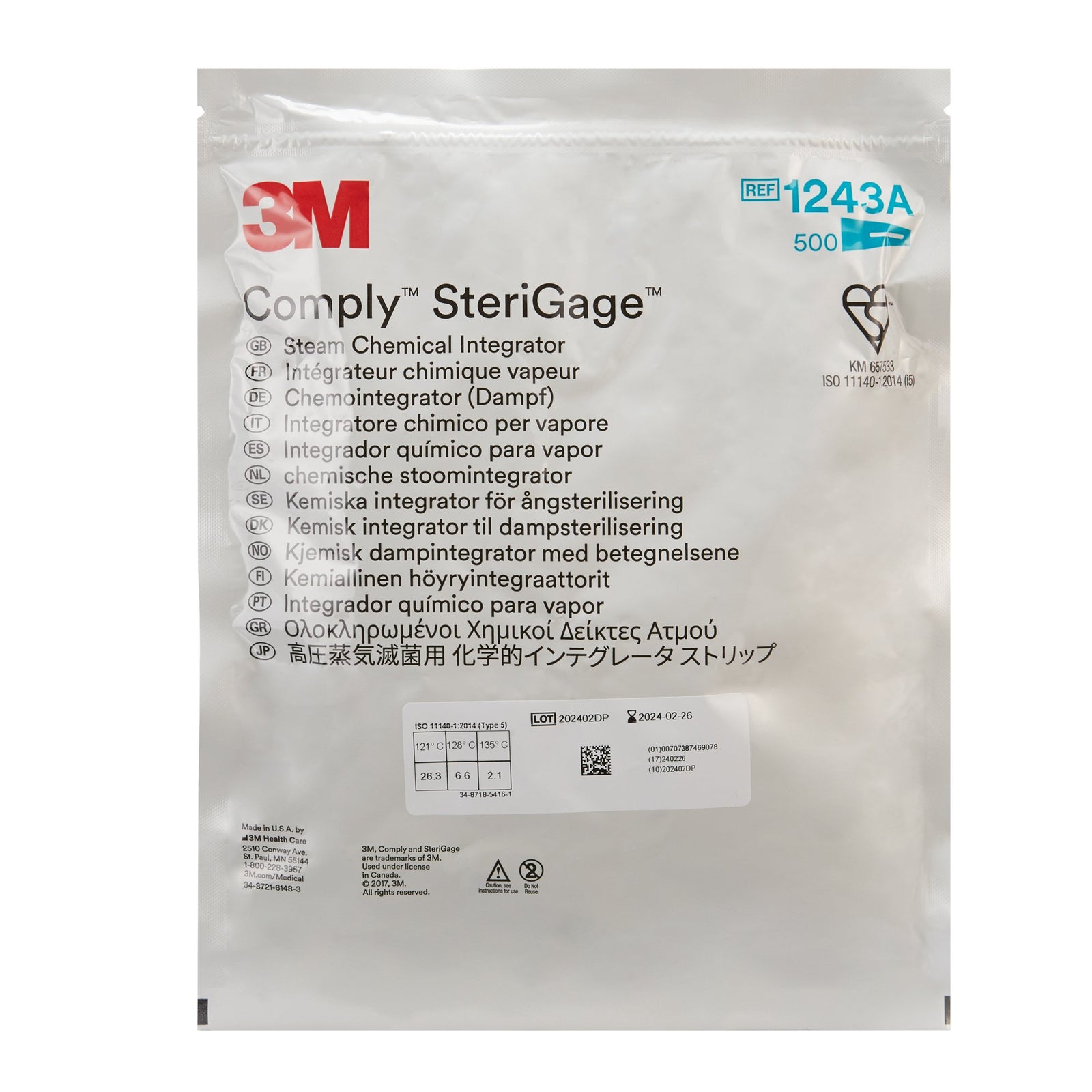 Attest™ Steam Sterilization Chemical Integrator Strip Type 5
