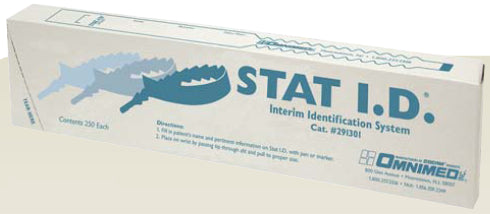 Stat I.D.® Write On Identification Wristband, White, 1 x 11 Inch