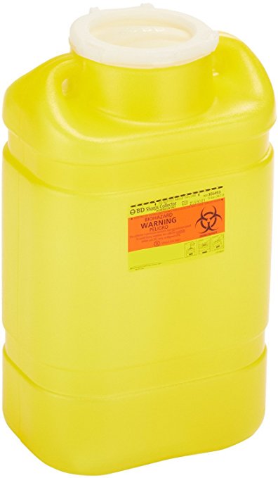 Becton Dickinson Chemotherapy Waste Container, Yellow