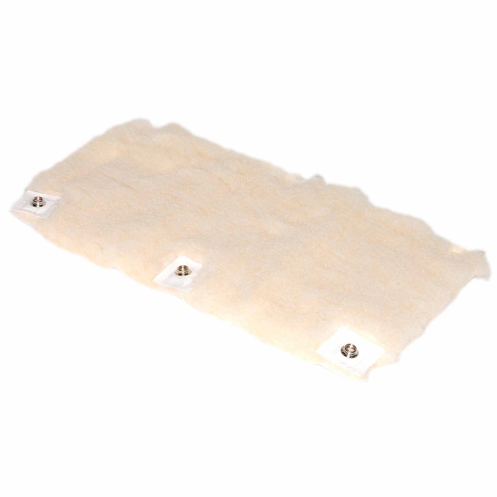 Wheelchair Armrest Cushion Pair - White Synthetic Sheepskin