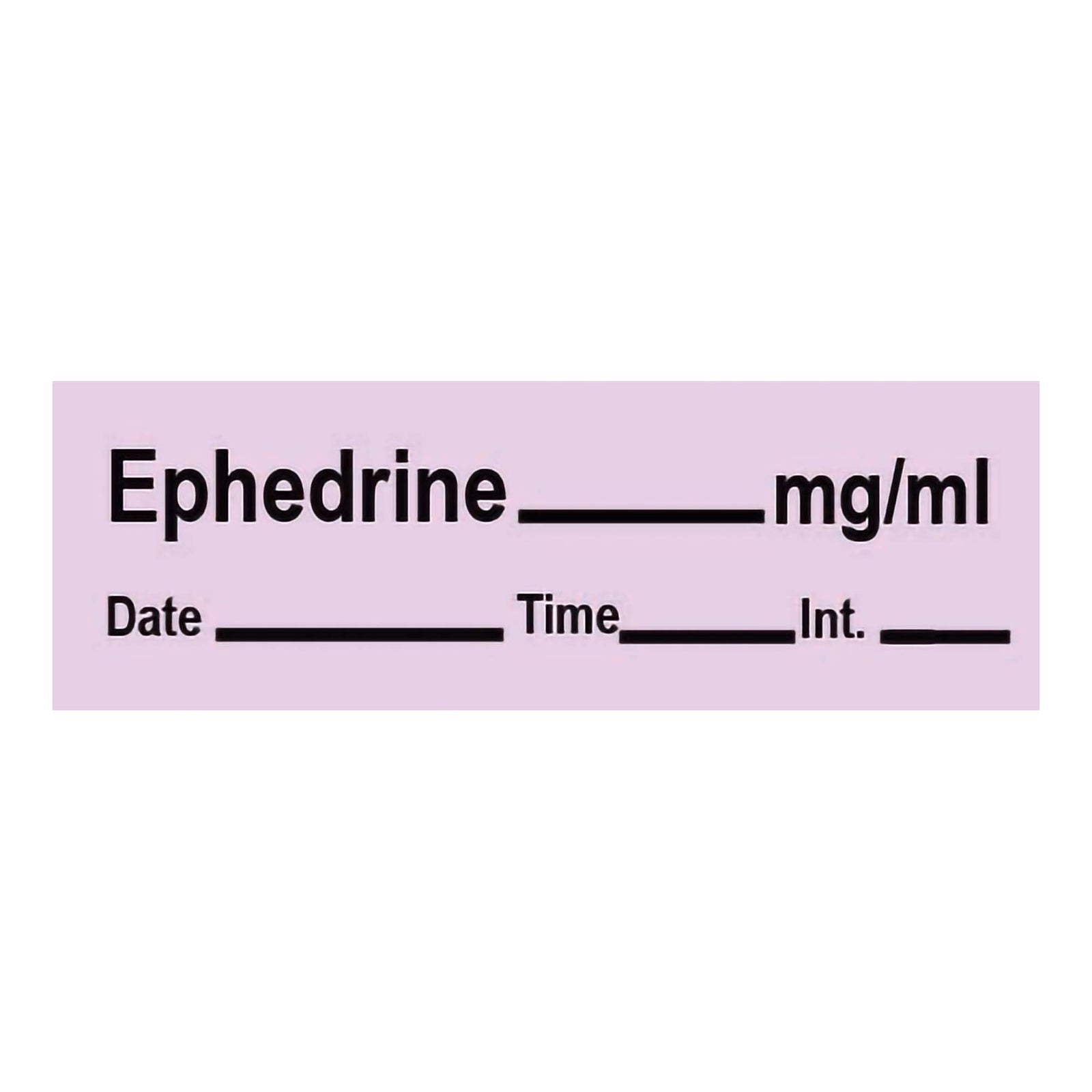 Violet Ephedrine Anesthesia Label 1/2 x 1-1/2 Inch
