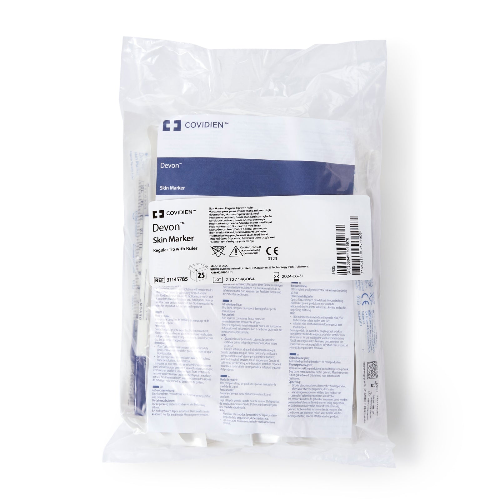 Devon Gentian Violet Skin Marker with Ruler