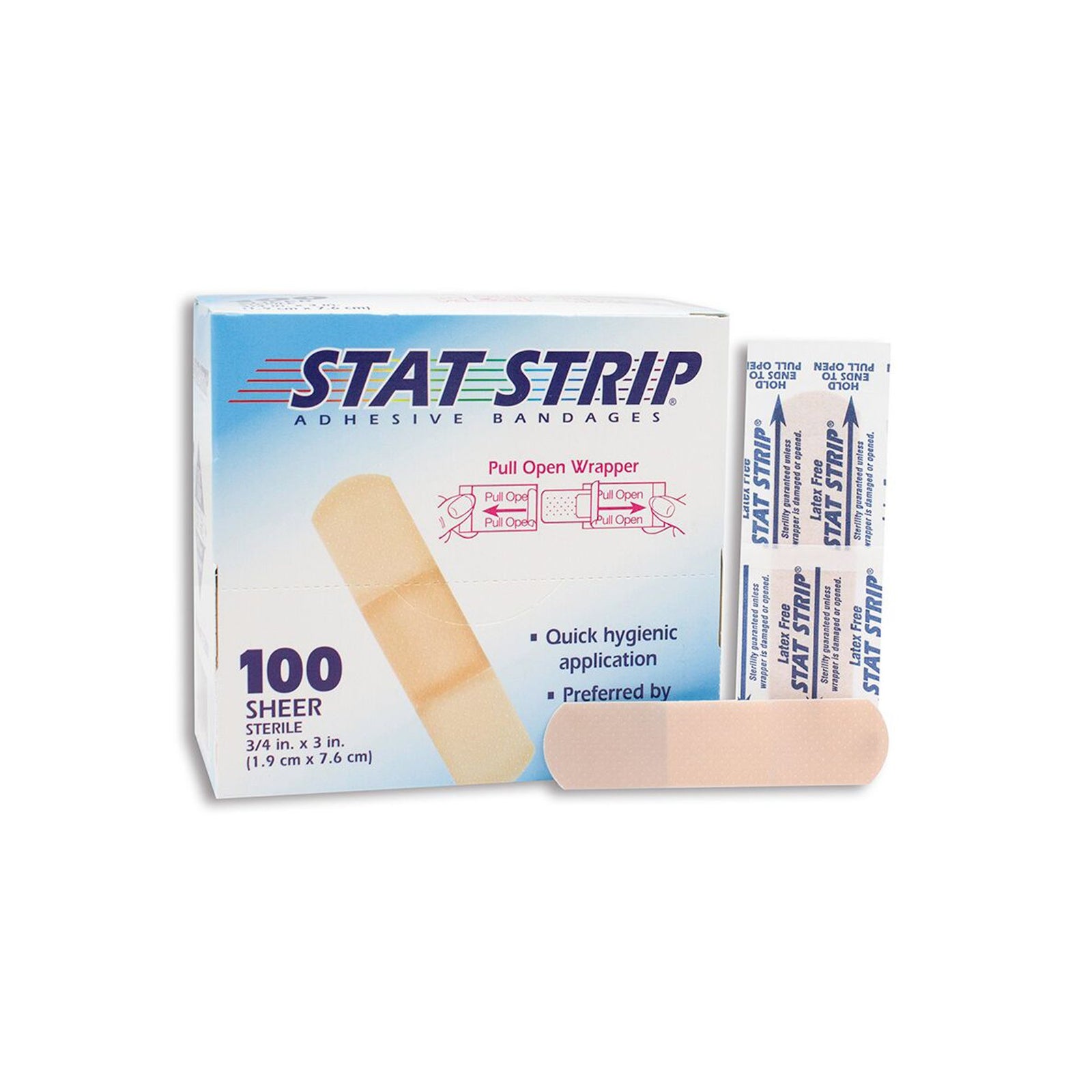 Stat Strip® Adhesive Strip 3/4 x 3 Inch Tan Sterile - Case of 1200