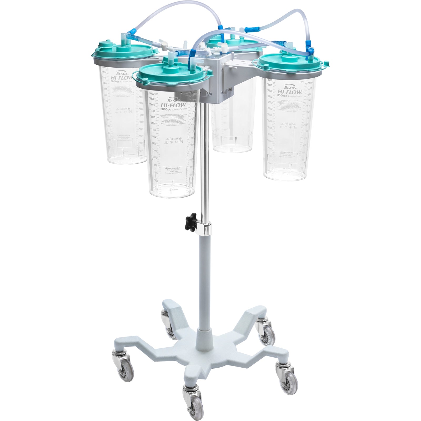 Bemis Healthcare 4-Canister Hi-Low Suction Canister Stand