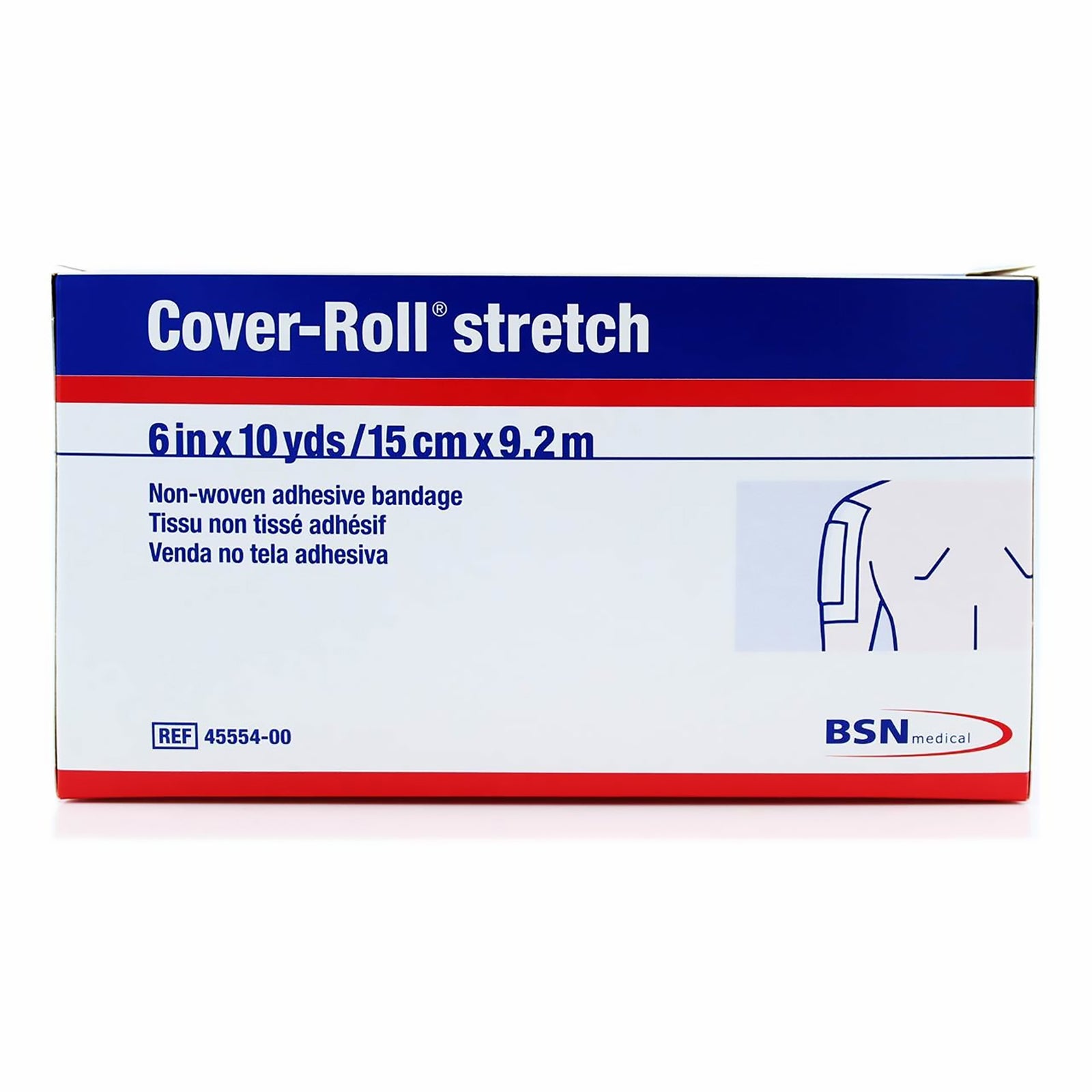Cover-Roll Stretch Dressing Retention Tape with Liner, 6 Inch x 10 Yard
