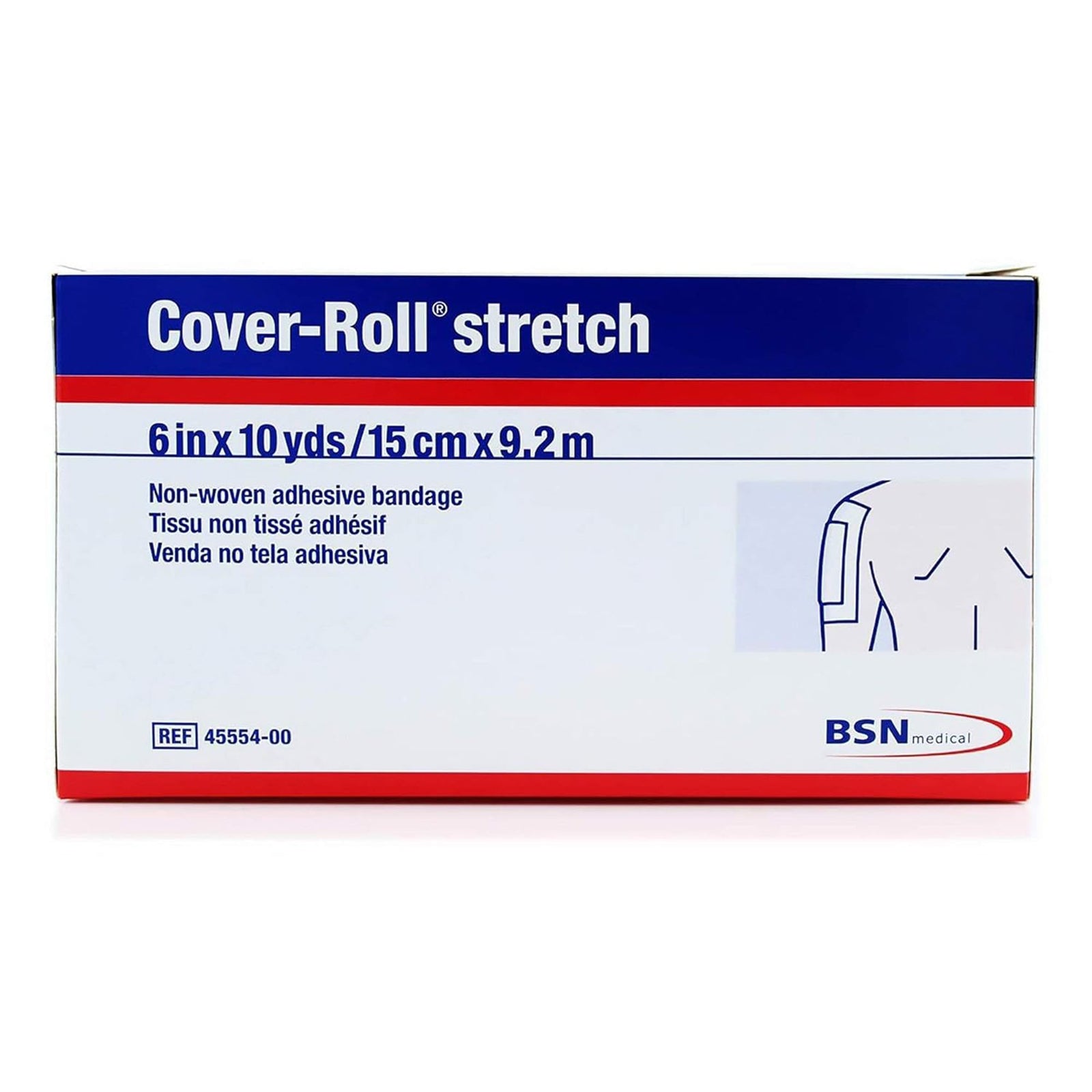 Cover-Roll Stretch Dressing Retention Tape with Liner, 6 Inch x 10 Yard