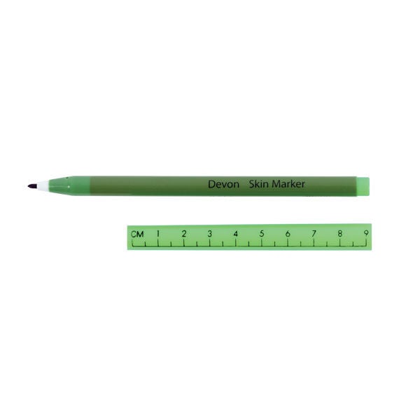 Cardinal Health Devon 158-L Dual-Tip Skin Marker with Ruler