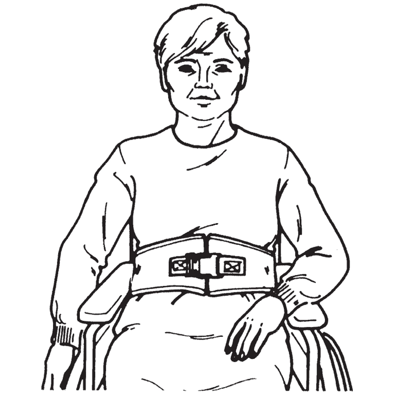 Skil-Care™ Wheelchair Safety Belt with Hook and Loop Closure