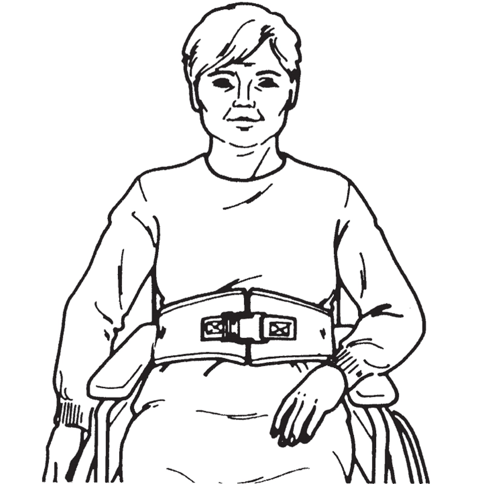 Skil-Care™ Wheelchair Safety Belt with Hook and Loop Closure