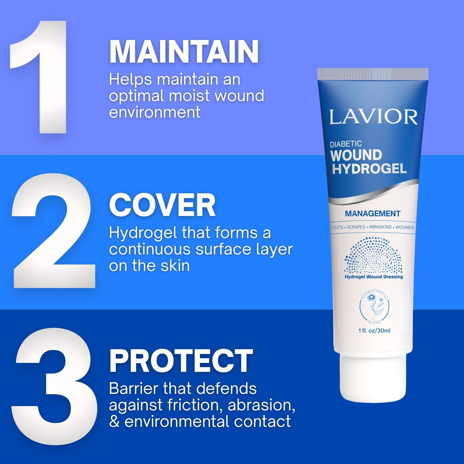 Lavior Diabetic Wound Therapy Hydrogel, 1 oz