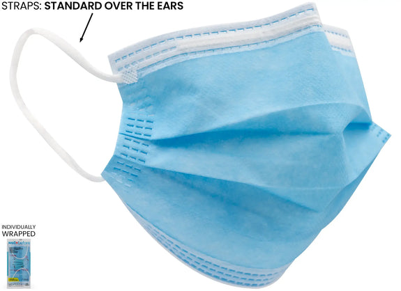 Disposable Face Masks - 3-PLY - Breathable & Protective