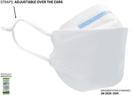 Kids KN95 3D Mask | Individually Wrapped, Elastic Ear Loops
