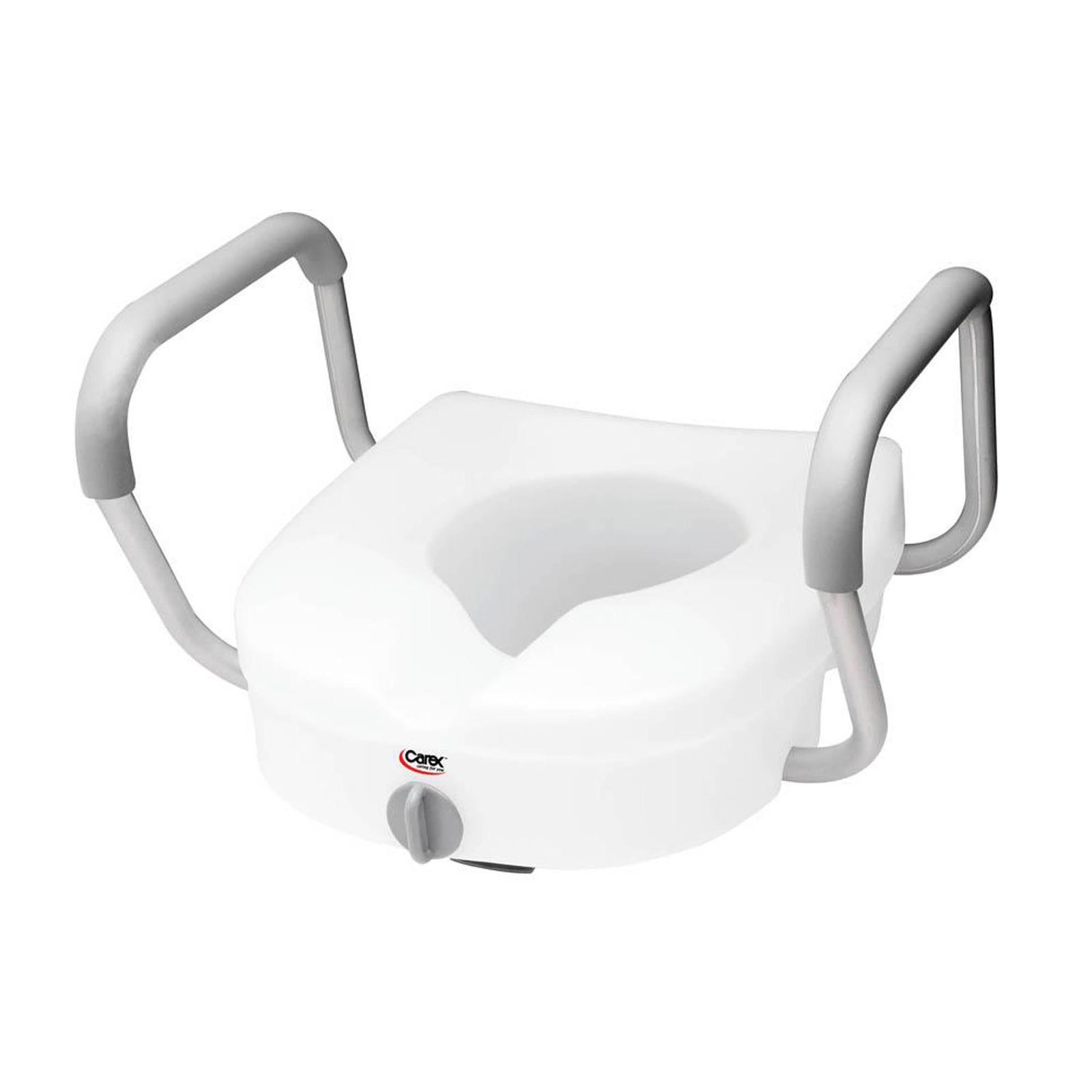 Carex E-Z Lock Raised Toilet Seat with Arms - 5 Inch Height