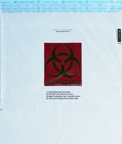Speci-Gard® 15 x 17 Inch Specimen Transport Bag with Document Pouch - Case of 500
