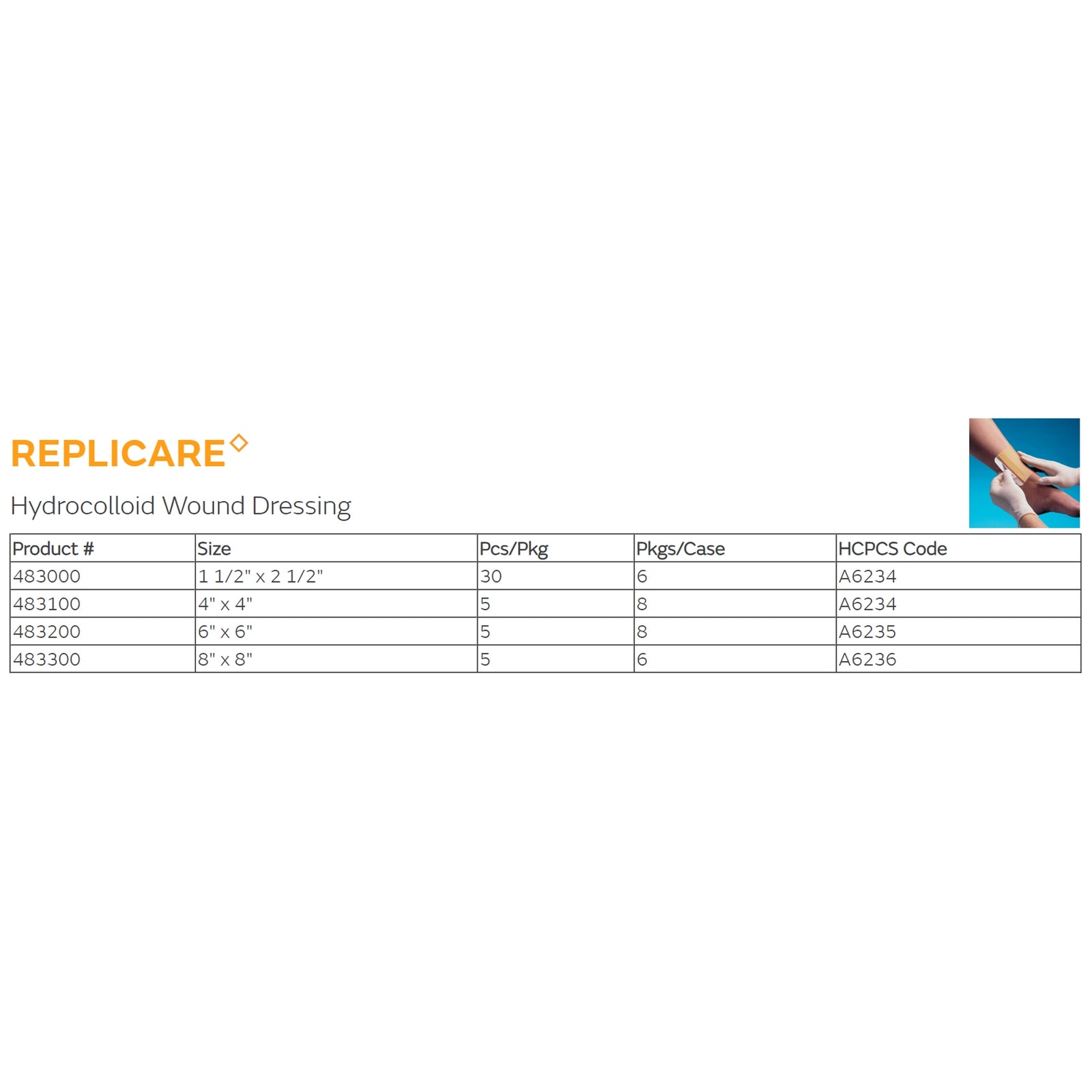 SMITH and NEPHEW I Replicare Hydrocolloid Dressing