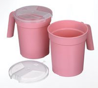 Medegen Medical Products Plus Pitcher with Lid, Rose, 28 oz