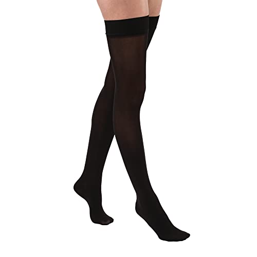BSN Jobst Relief Thigh-High Compression Stockings with Silicone Dot Band - Medium Size