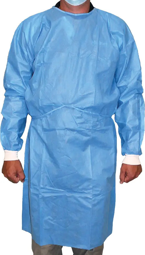 Disposable Isolation Gown - Level 1 Non-Woven White Cuffs Default