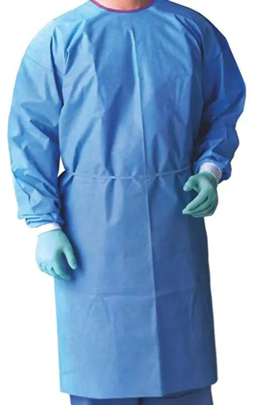 Disposable Isolation Gown - Level 1 Non-Woven White Cuffs Default