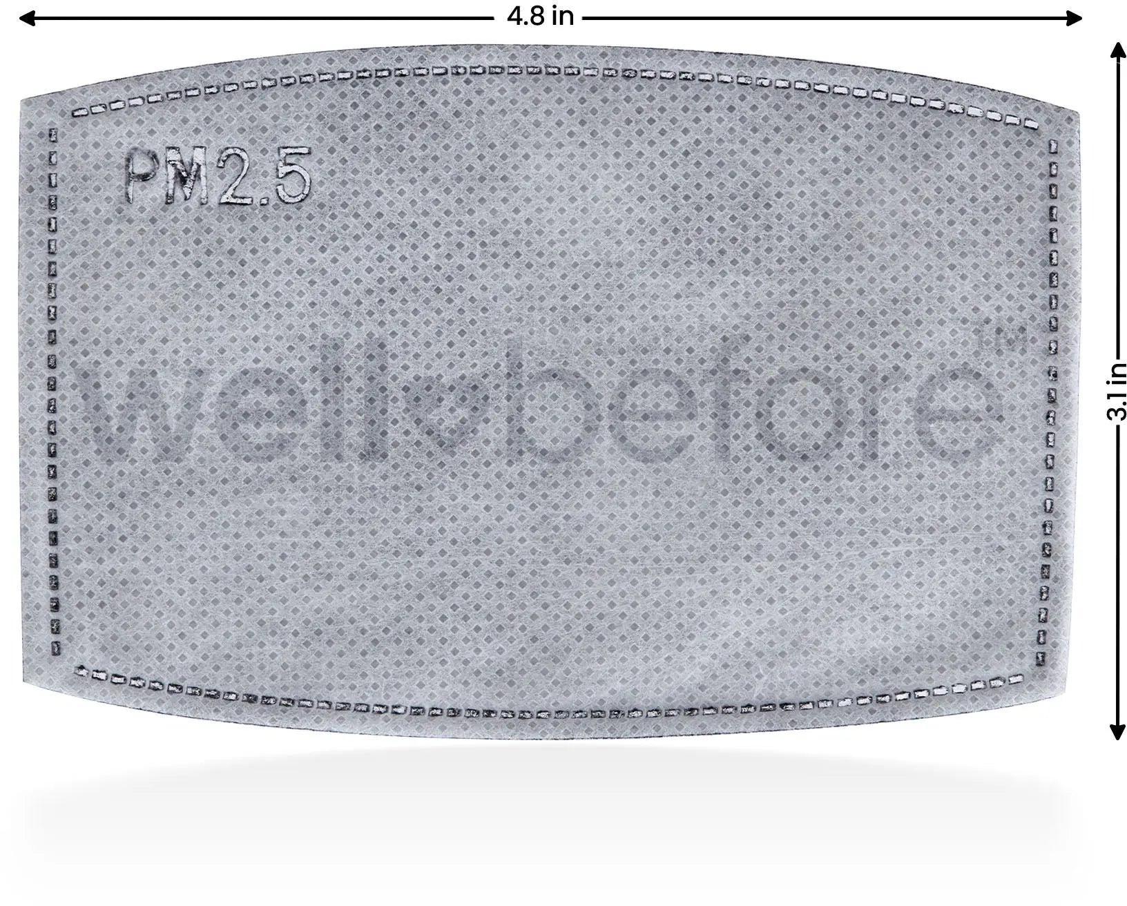 PM 2.5 Filter - 5 Layers - Meltblown + Activated Carbon Fabric - 10 Pack