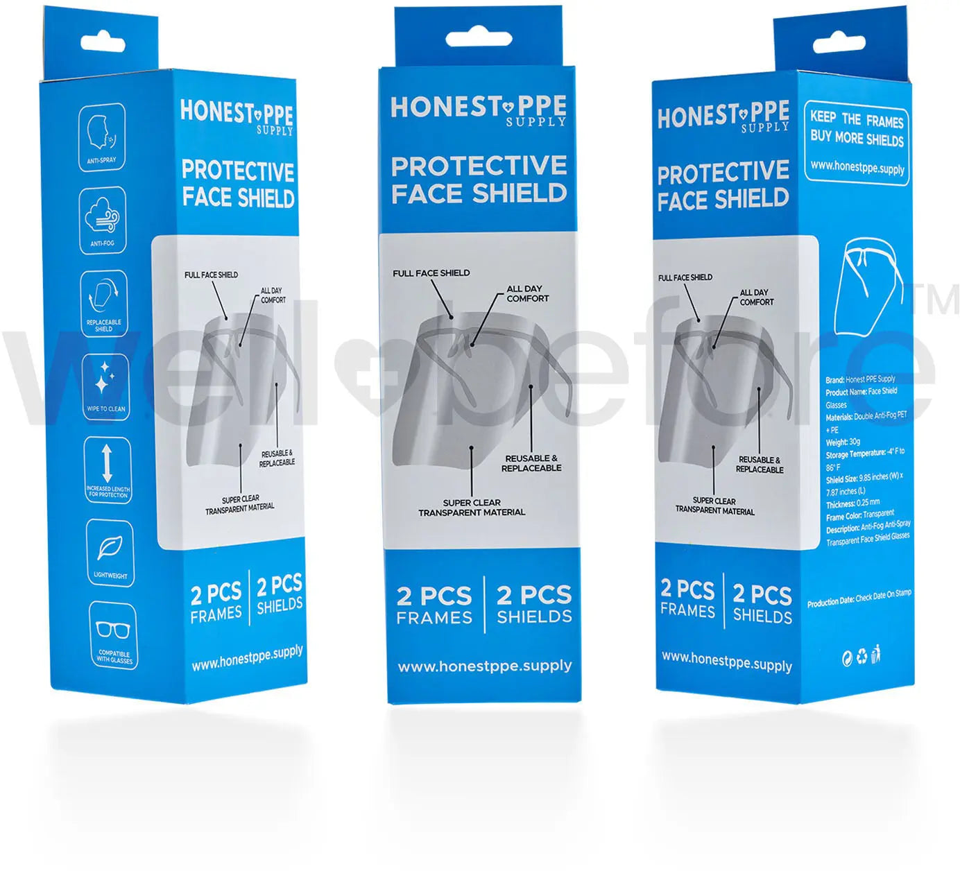 Frame Face Shields - Crystal Clear Vision - Replaceable Visors