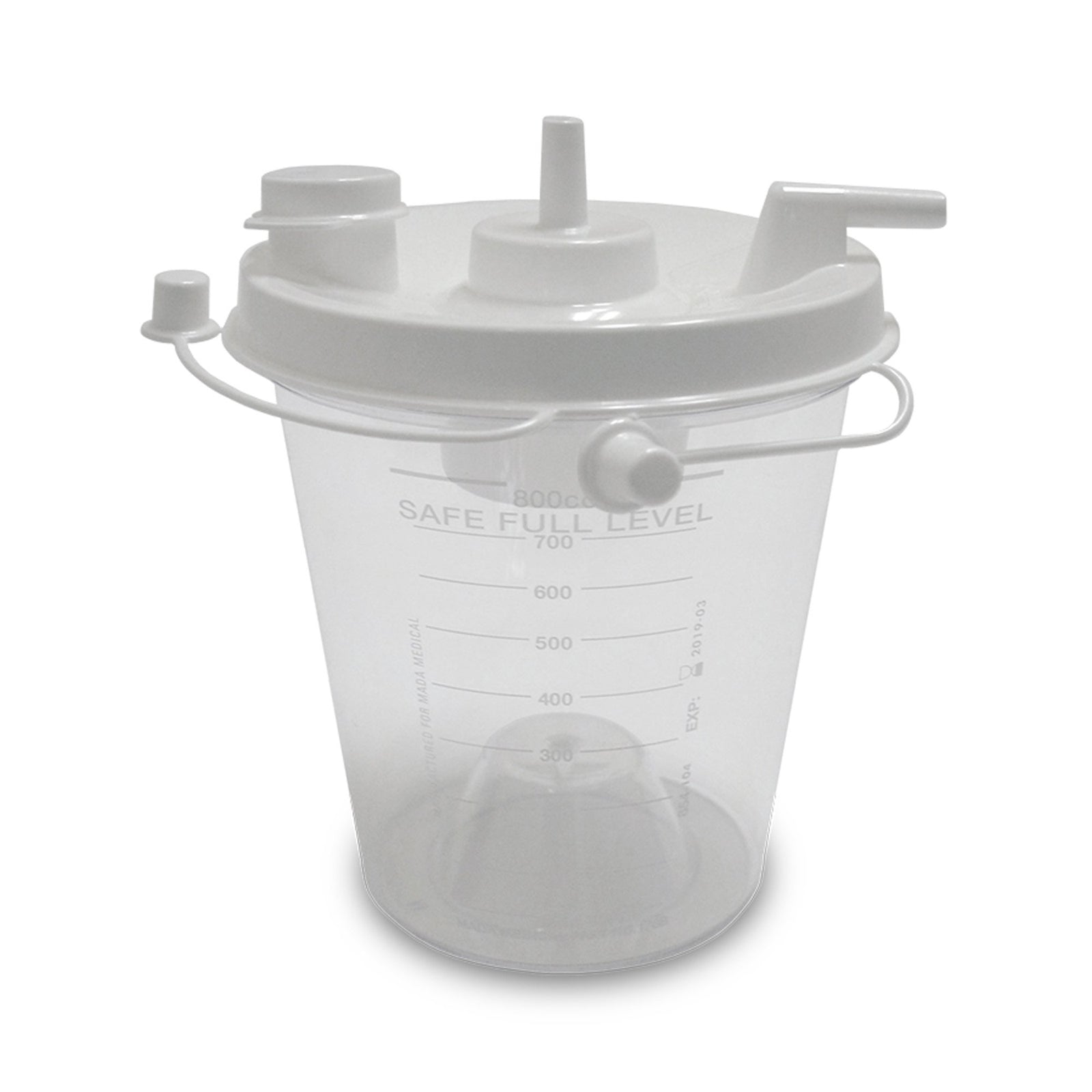 Suction Collection Bottle 800 mL with Pour Lid