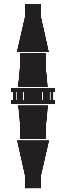 W.A. Baum Straight Tubing Connector