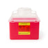 BD Sharps Container with Red Base and Translucent Lid