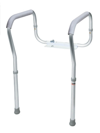 Carex® Gray Aluminum Toilet Safety Rail - Case of 2