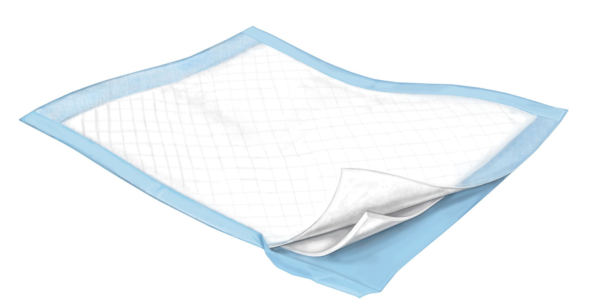 Cardinal Health Wings Fluff Underpad, Light Blue, 23 x 24 Inches