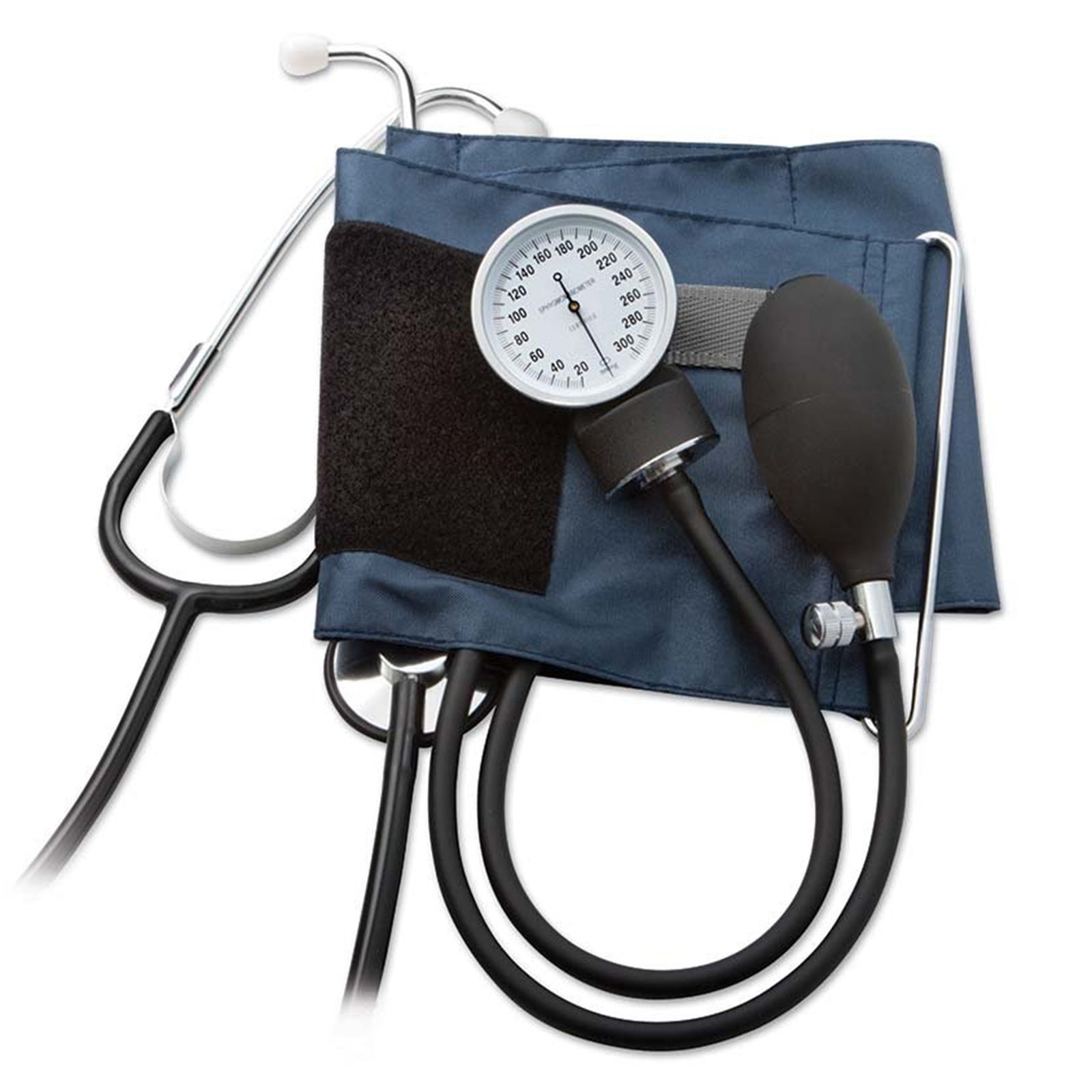 Adult Aneroid Blood Pressure Monitor with Stethoscope Set