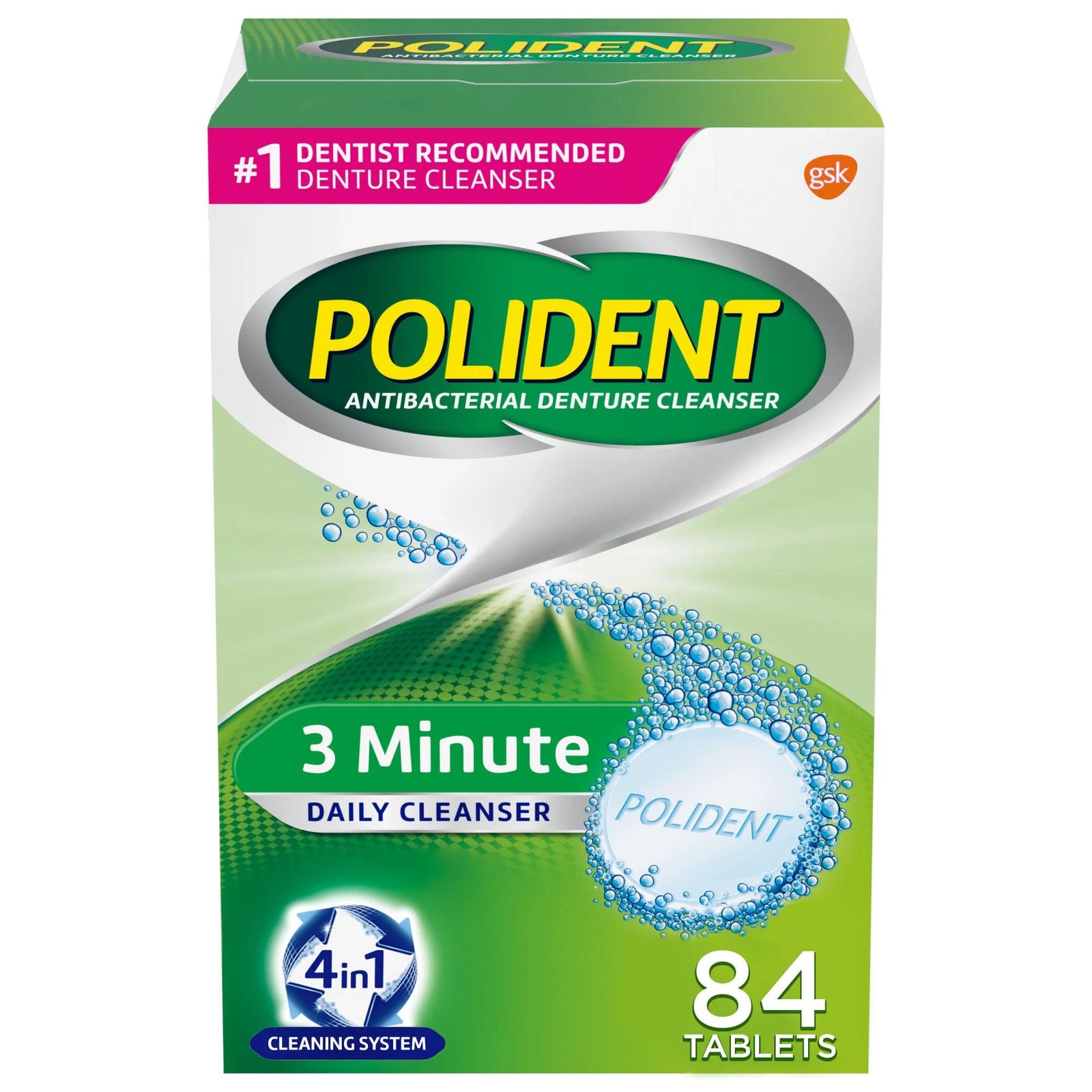 Polident Denture Cleanser Tablets, 40 Count