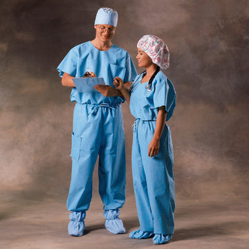 Scrub Shirt X-Large Blue 1 Pocket Short Sleeve