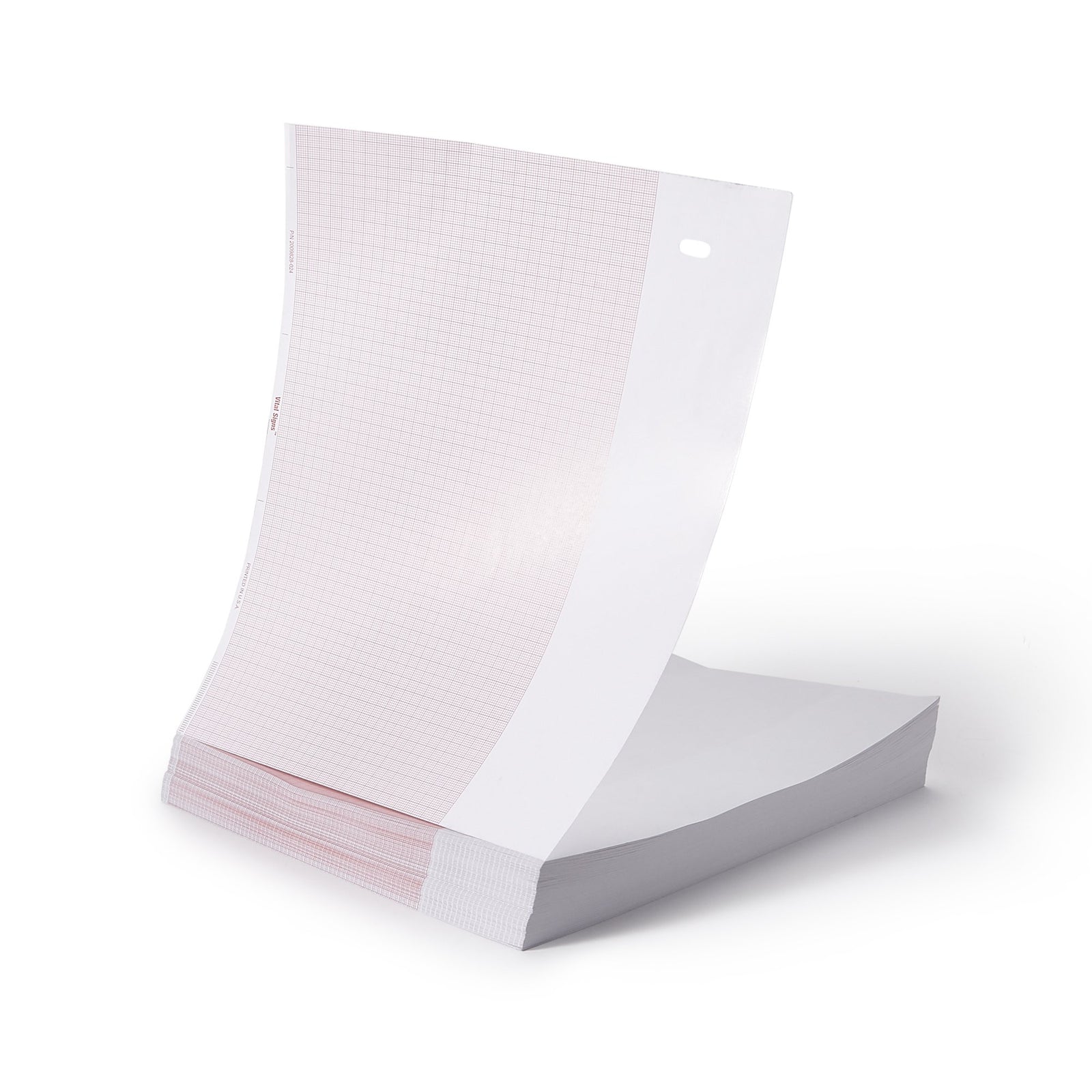 GE Z-Fold Red Grid Recording Chart Paper, 8-1/2 x 11 Inch