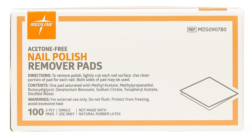 Medline Nail Polish Remover Pads